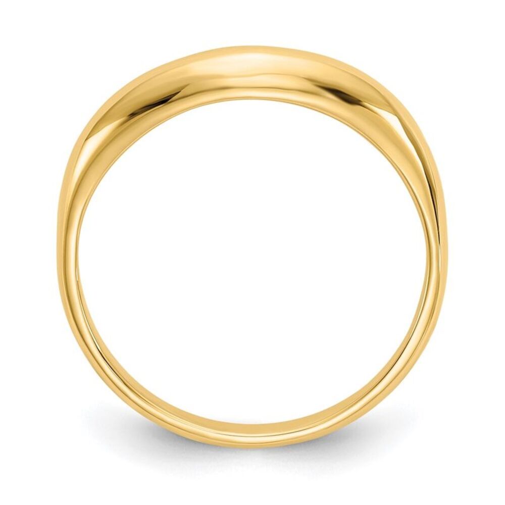 14k Yellow Gold Polished Stackable Wave Ring - image 2